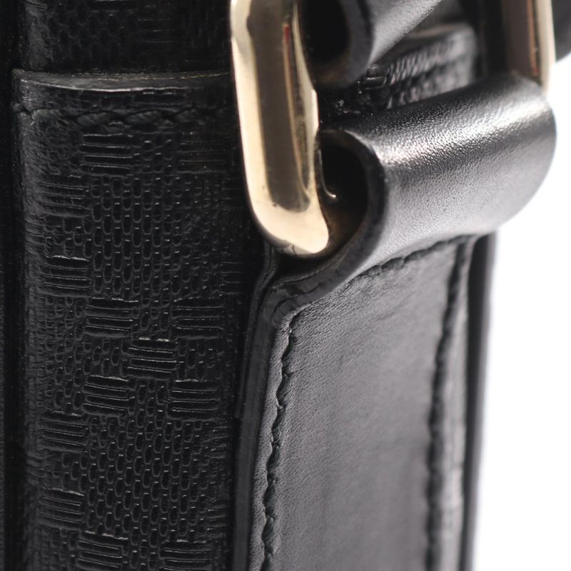 Gucci Shoulder Bag Diamante Black Leather