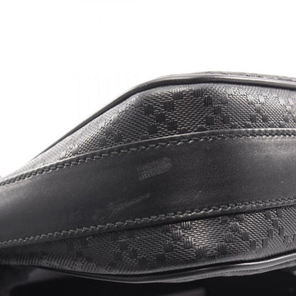 Gucci Shoulder Bag Diamante Black Leather