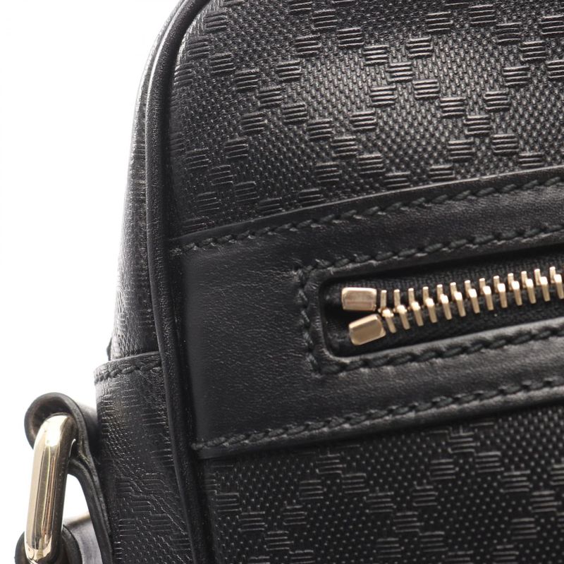 Gucci Shoulder Bag Diamante Black Leather