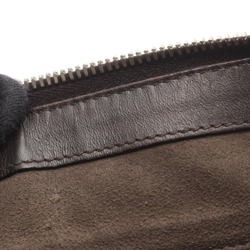 Gucci Shoulder Bag GG Supreme Beige Brown PVC Coated Canvas Leather