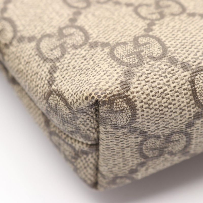 Gucci Shoulder Bag Web GG Supreme Messenger Sherry 387111 Beige Black PVC