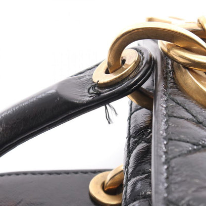 Dior Handbag Lady Dior Small Black Leather Lady Dior Cannage 2way Tote Ladies