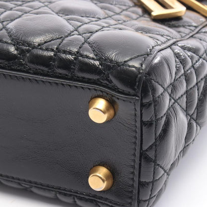 Dior Handbag Lady Dior Small Black Leather Lady Dior Cannage 2way Tote Ladies