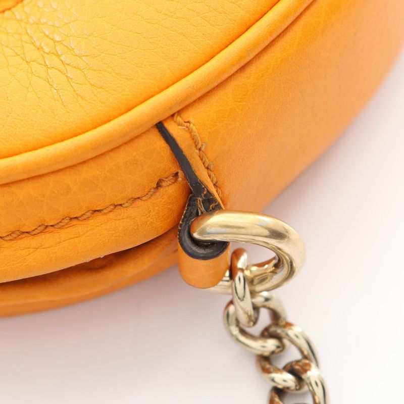 Gucci Shoulder Bag Soho 353965 Orange Leather Soho Mini Chain Shoulder Ladies
