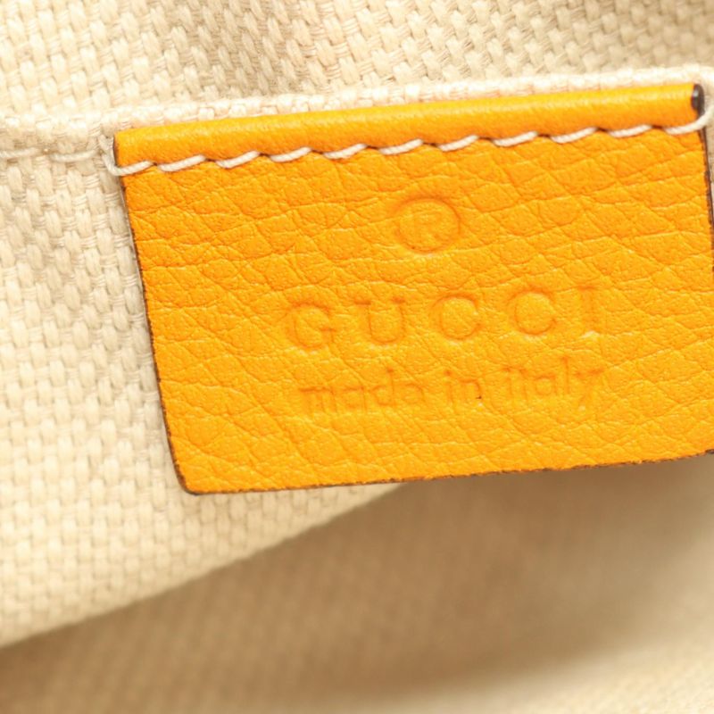 Gucci Shoulder Bag Soho 353965 Orange Leather Soho Mini Chain Shoulder Ladies