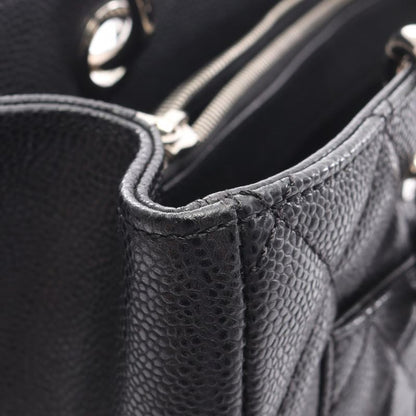 Chanel Tote Bag Matelasse Grand Shopping GST Black Caviar Skin (grained Calf)