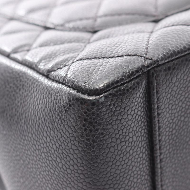 Chanel Tote Bag Matelasse Grand Shopping GST Black Caviar Skin (grained Calf)