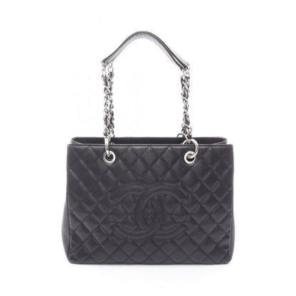 Chanel Tote Bag Matelasse Grand Shopping GST Black Caviar Skin (grained Calf)