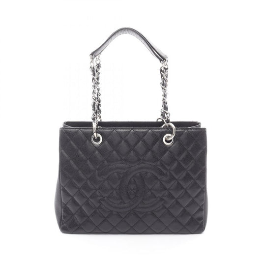 Chanel Tote Bag Matelasse Grand Shopping GST Black Caviar Skin (grained Calf)