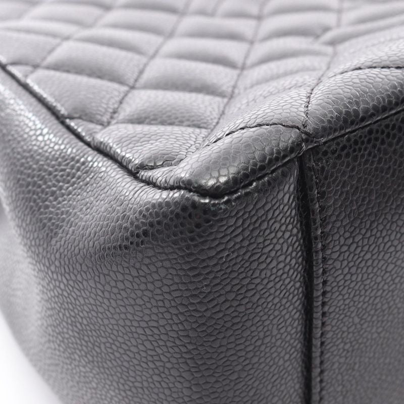 Chanel Tote Bag Matelasse Grand Shopping GST Black Caviar Skin (grained Calf)