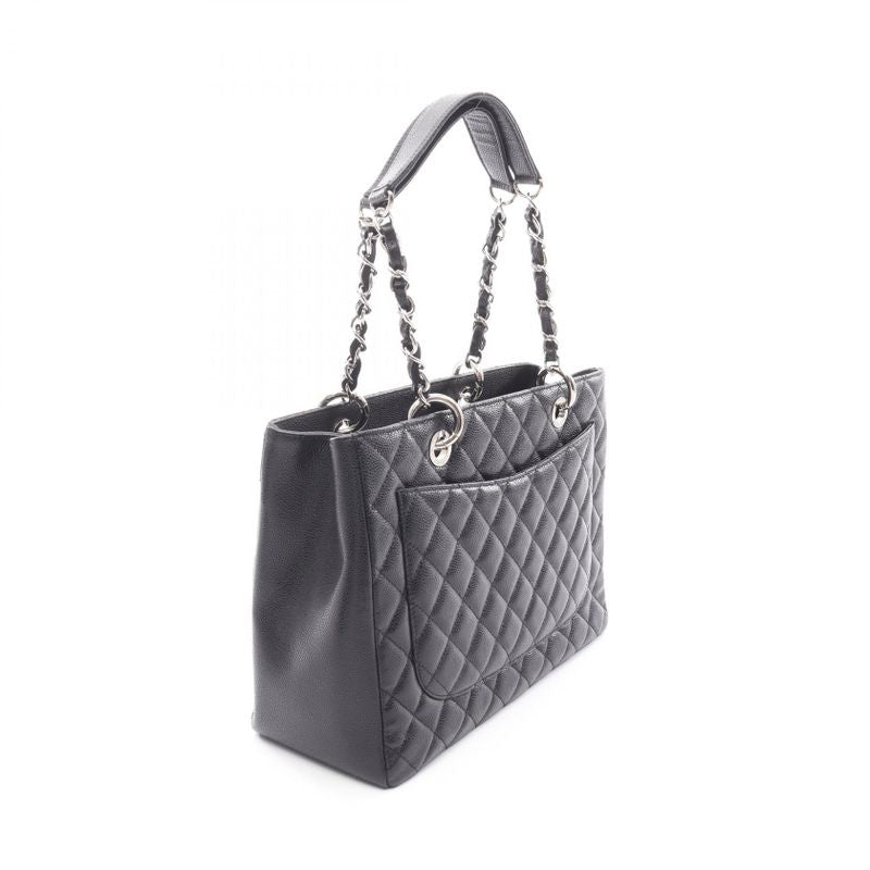 Chanel Tote Bag Matelasse Grand Shopping GST Black Caviar Skin (grained Calf)