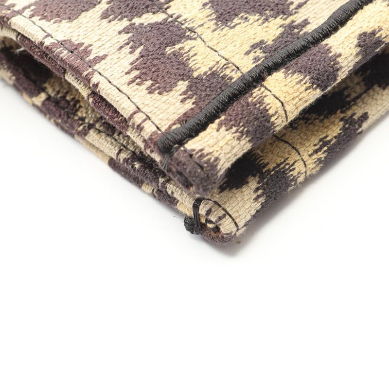 Dior Tote Bag BOOK TOTE Large M1286zrhm-m19 Black Beige Leopard Canvas Book