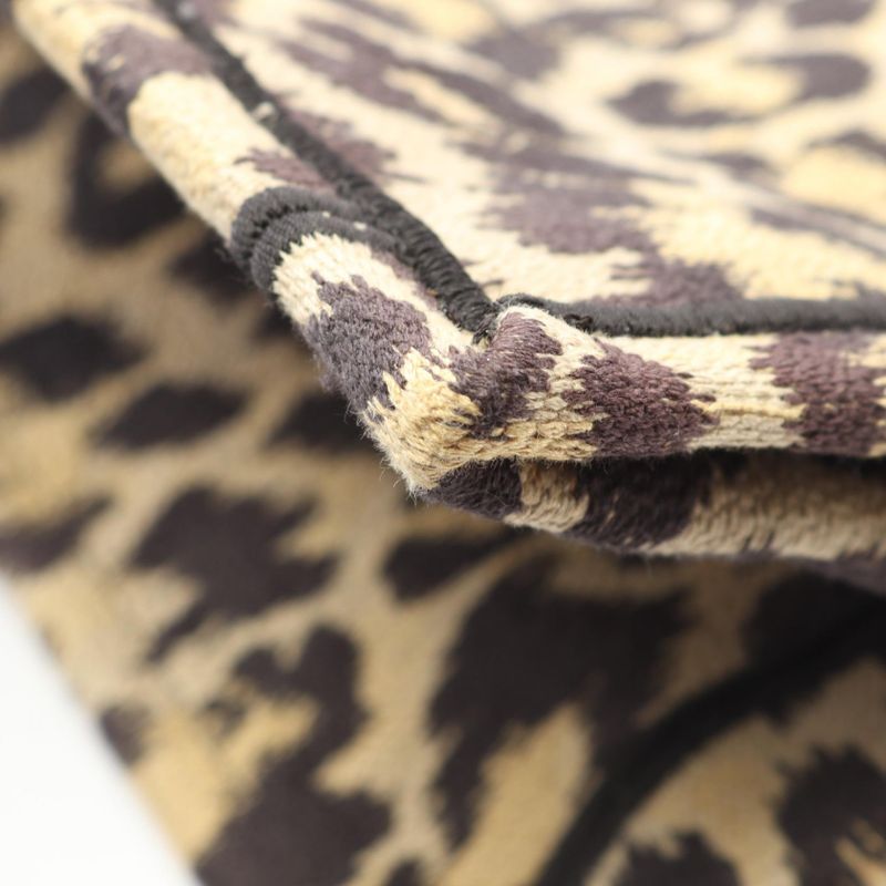 Dior Tote Bag BOOK TOTE Large M1286zrhm-m19 Black Beige Leopard Canvas Book