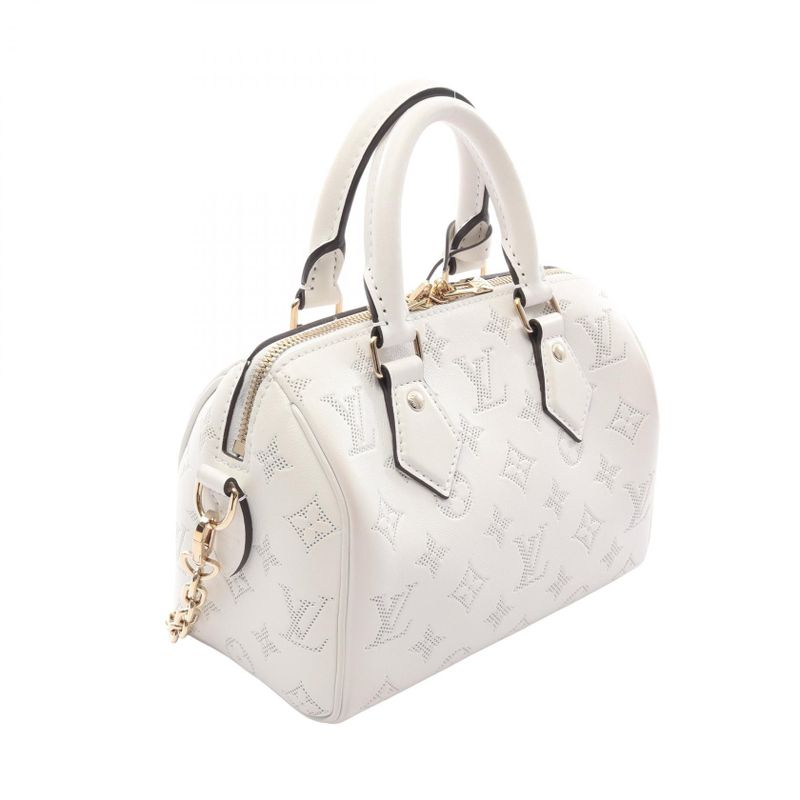 Louis Vuitton Handbag Speedy Bandouliere 20 Monogram M11276 White Leather