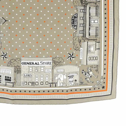 Hermes Paris Station Scarf All Over Pattern Greige Carre 55