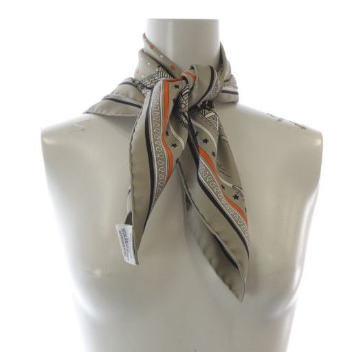 Hermes Paris Station Scarf All Over Pattern Greige Carre 55