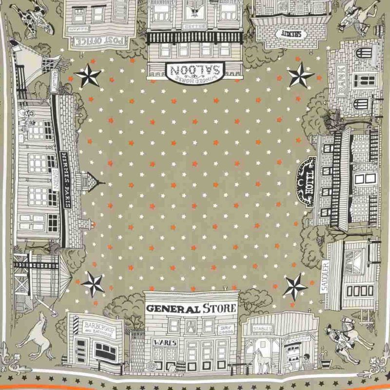 Hermes Paris Station Scarf All Over Pattern Greige Carre 55