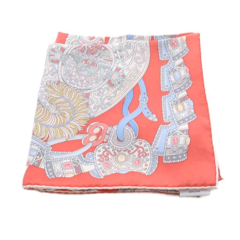 Hermes Carre90 Sous Le Gide De Mars God Of War Mars Scarf Pink