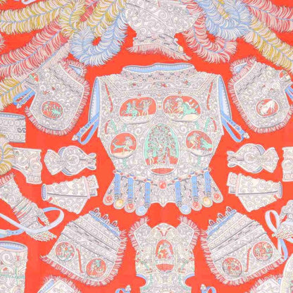 Hermes Carre90 Sous Le Gide De Mars God Of War Mars Scarf Pink