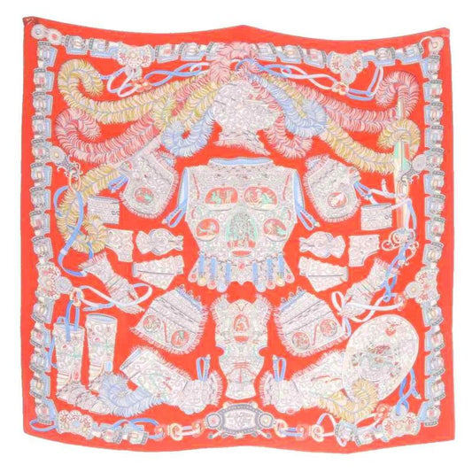 Hermes Carre90 Sous Le Gide De Mars God Of War Mars Scarf Pink