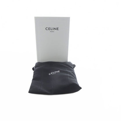 Celine Large Wallet Triomphe Shiny Calfskin Long Wallet Bifold Black Yo14 • Oh