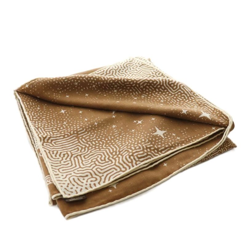 Hermes Carre Geant140 Clair De Lune Shawl Cashmere Brown Beige Aq • OS • Oh