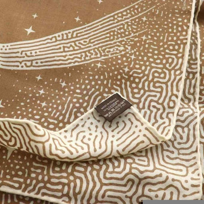 Hermes Carre Geant140 Clair De Lune Shawl Cashmere Brown Beige Aq • OS • Oh
