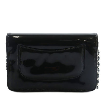 Chanel Strass CC No 13 Chain Wallet Shoulder Bag Coco Mark Rhinestone Black Aq