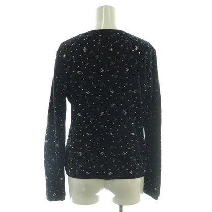 Chanel Coco Mark Embroidered Sequin Long T-Shirt Knit Cut And Sewn Long Sleeve