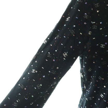 Chanel Coco Mark Embroidered Sequin Long T-Shirt Knit Cut And Sewn Long Sleeve