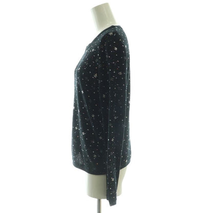 Chanel Coco Mark Embroidered Sequin Long T-Shirt Knit Cut And Sewn Long Sleeve
