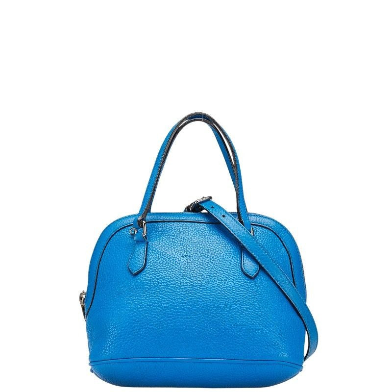 Gucci 2-Way Shoulder Bag Blue Leather
