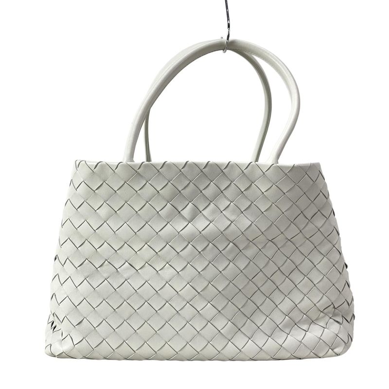 Bottega Veneta Tote Bag Intrecciato White Leather