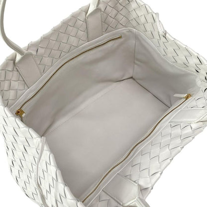 Bottega Veneta Tote Bag Intrecciato White Leather