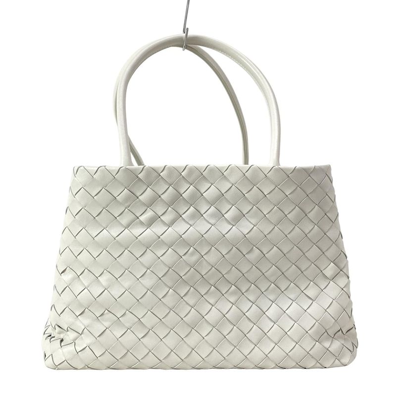 Bottega Veneta Tote Bag Intrecciato White Leather
