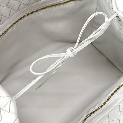 Bottega Veneta Tote Bag Intrecciato White Leather