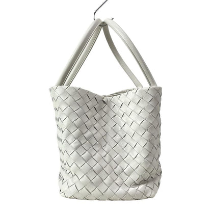 Bottega Veneta Tote Bag Intrecciato White Leather