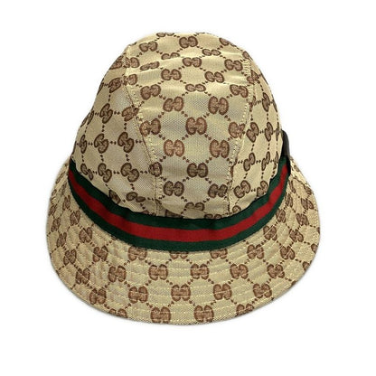 Gucci Hat L Beige X Dark Brown X Multi GG Pattern Sherry (Web) L Size Cotton