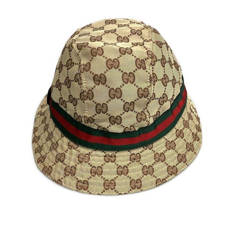 Gucci Hat L Beige X Dark Brown X Multi GG Pattern Sherry (Web) L Size Cotton