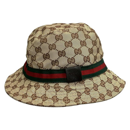 Gucci Hat L Beige X Dark Brown X Multi GG Pattern Sherry (Web) L Size Cotton