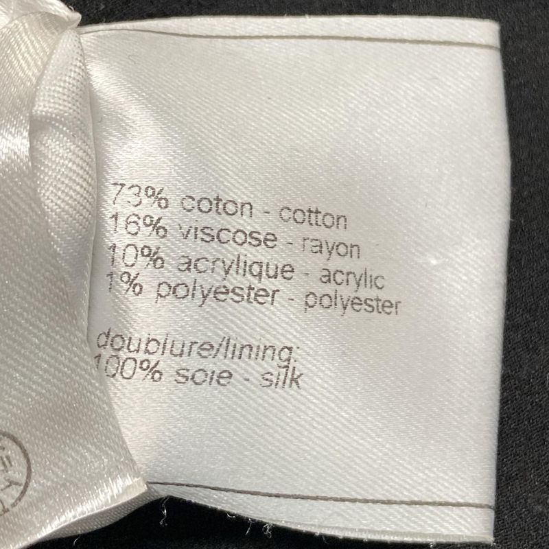 Chanel Jacket Size 38 M Women's P23332 Black X Beige X White Long Sleeve Tweed