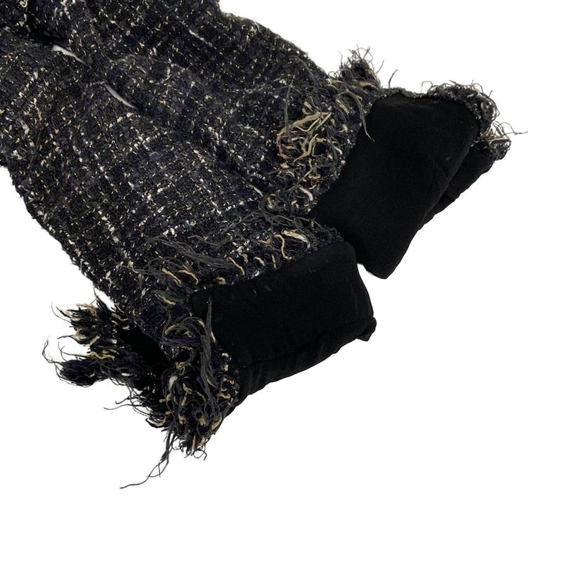 Chanel Jacket Size 38 M Women's P23332 Black X Beige X White Long Sleeve Tweed