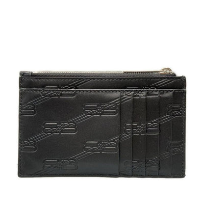 Balenciaga Coin Case - 717784 Black Shape Pressed Fragment Case Leather