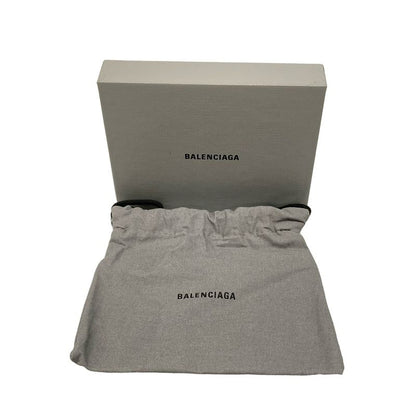 Balenciaga Coin Case - 717784 Black Shape Pressed Fragment Case Leather