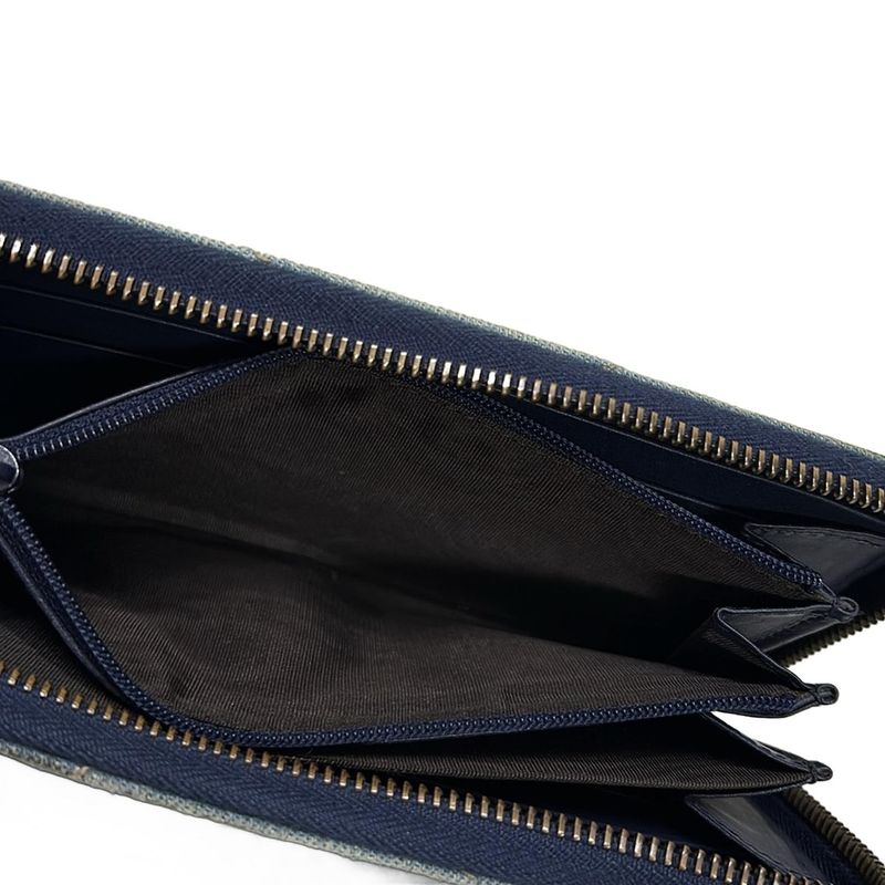 Gucci Long Wallet Ggmarmont 443123 Light Blue Pearl Round Zipper