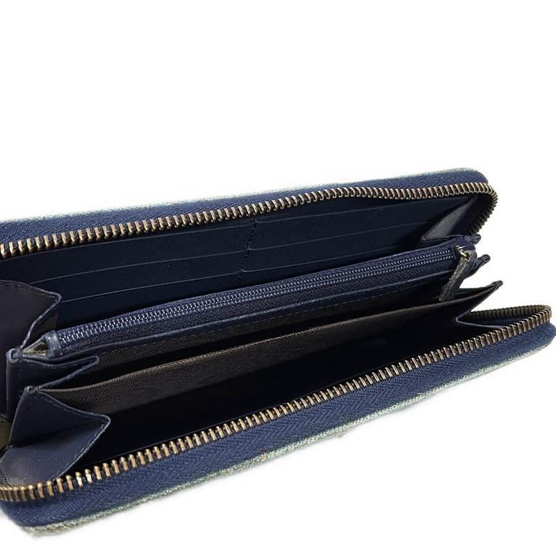 Gucci Long Wallet Ggmarmont 443123 Light Blue Pearl Round Zipper