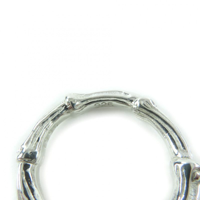 Tiffany & Co 925 Bamboo Hoop Earrings Accessories Silver Box Storag