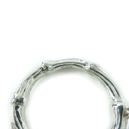 Tiffany & Co 925 Bamboo Hoop Earrings Accessories Silver Box Storag