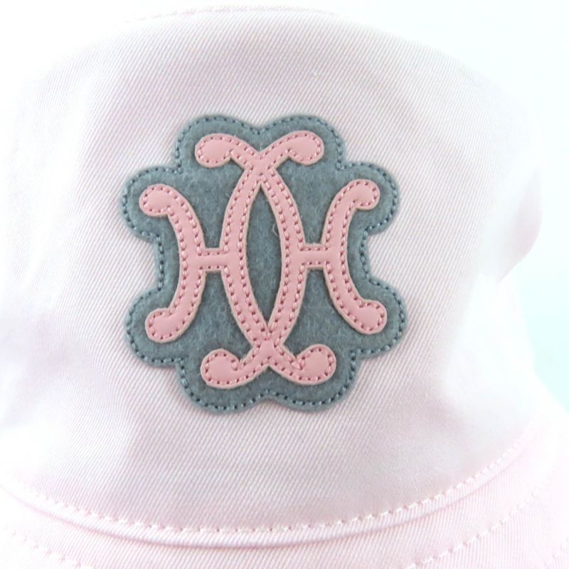 Hermes Hat Harper Ex Libris Cotton 100% Rose Darling H Lift Motif Bucket Hat 59 Made in Italy