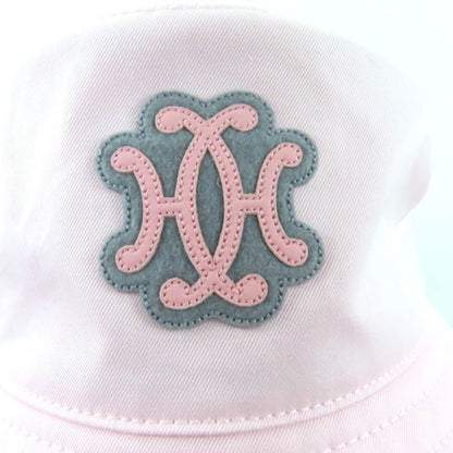 Hermes Hat Harper Ex Libris Cotton 100% Rose Darling H Lift Motif Bucket Hat 59 Made in Italy